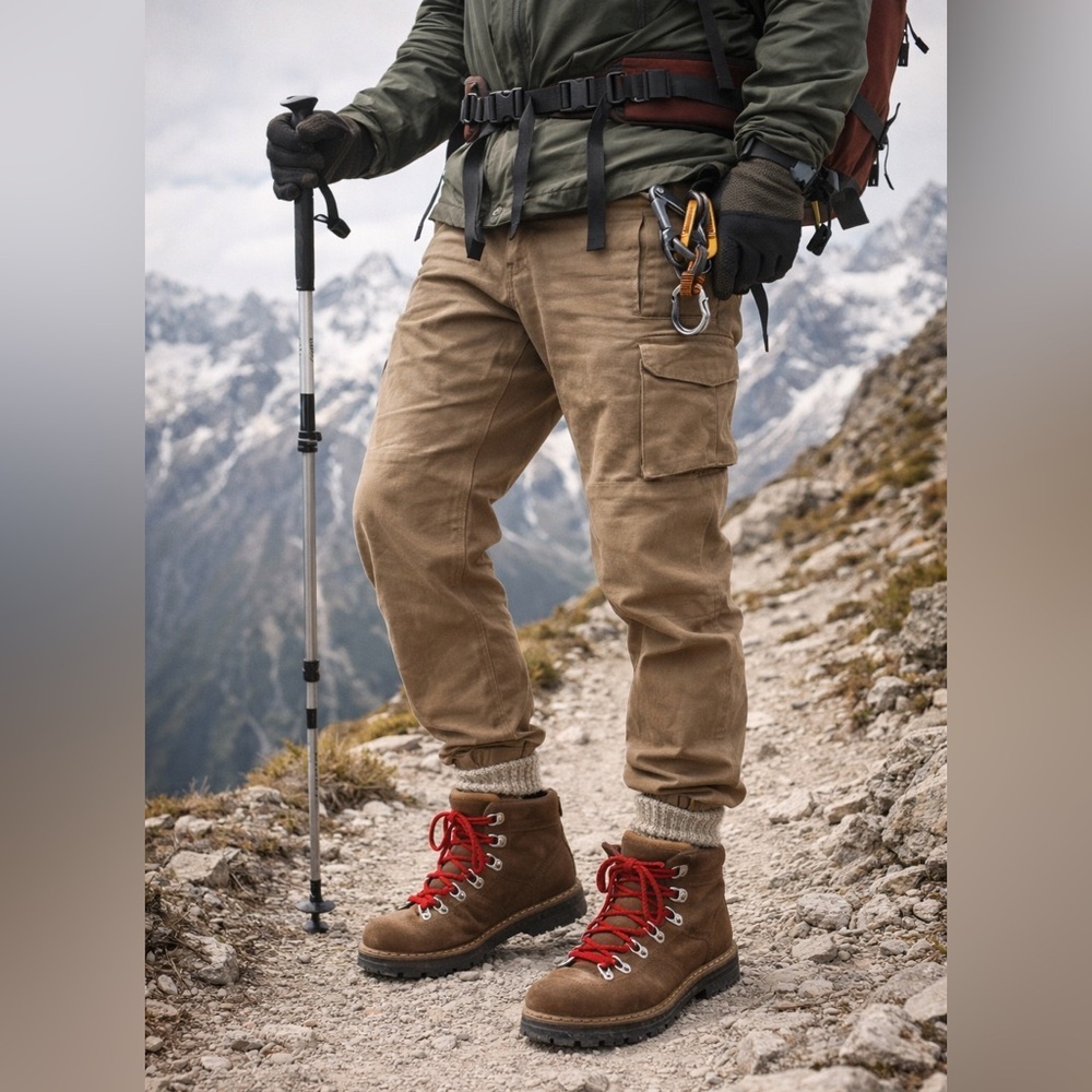 Vintage Tyrol Brown Leather Hiking Boots Red Laces Alpine Mountaineer Boots 7